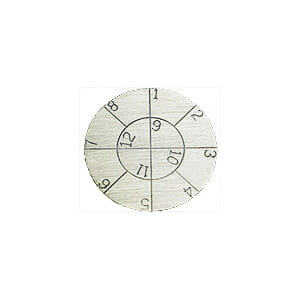 Engraved SEM pin stub Ø25.4 diameter with 12 numbered fields, aluminium