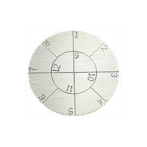 Engraved SEM pin stub Ø32 diameter with 12 numbered fields, aluminium
