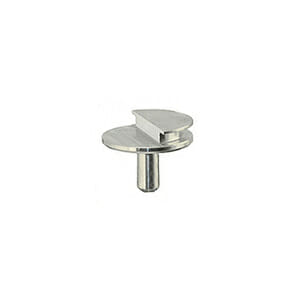 Low profile Zeiss pin stub Ø12.7 diameter with 90°, short pin, aluminium
