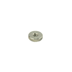 FEI F26 SEM stage adapter knurled aluminium locking nut, 4mmxM6F