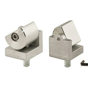 EM-Tec TV12 mini variable 0-90° angle tilt sample holder 11x12mm, angle indicators at 0, 30, 45, 70 and 90 degrees, pin