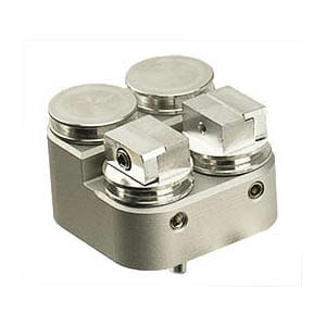 EM-Tec FS22 FIB grid and sample holder for up to 2x2 FIB grids and 2x Ø12.7mm pin stub, pin