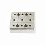 EM-Tec CS9/4 C-Square multi pin stub holder for 9x Ø12.7mm or 4 x Ø25.4mm pin stubs, pin