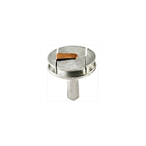EM-Tec LPS12 Low Profile S-Clip SEM sample holder, single short clip on a Ø12.7mm standard pin stub