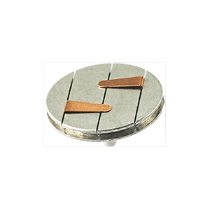 EM-Tec LPS25 Low Profile S-Clip SEM sample holder, two standard clips on a Ø25.4mm pin stub