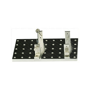 EM-Tec Versa-Plate H45 SEM sample holder 106x58mm with 45 M4 threaded holes and 4 x S25 brackets, pin