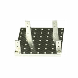 EM-Tec Versa-Plate H49 SEM sample holder 82x82mm with 49 M4 threaded holes and 4 x S25 brackets, pin
