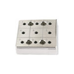 EM-Tec CS9/4 C-Square multi pin stub holder for 9x Ø12.7mm or 4 x Ø25.4mm pin stubs, M4