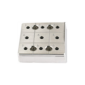 EM-Tec CS9/4 C-Square multi pin stub holder for 9x Ø12.7mm or 4 x Ø25.4mm pin stubs, M4