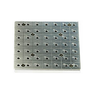 EM-Tec CS49/9 C-Square multi pin stub holder for 49x Ø12.7mm or 9 x Ø25.4mm pin stubs, M4