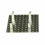 EM-Tec Versa-Plate H81 SEM sample holder 106x106mm with 81 M4 threaded holes and 4 x S25 brackets, Ø14 mm JEOL stub