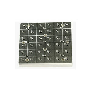 EM-Tec CS36/9 C-Square multi pin stub holder for 36x Ø12.7mm or 9 x Ø25.4mm pin stubs, Ø14mm JEOL stub