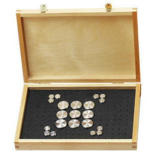 EM-Tec SB176 high capacity wooden box for 176 standard 12.7mm SEM pin stubs