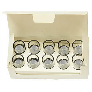 EM-Tec FS10 box with 10 x Ø12.7mm pin stubs in SB2 storage tubes (no carbon tabs)