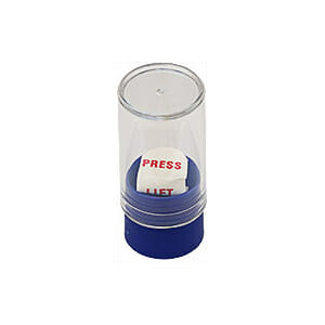 EM-Tec LM1 sampler with Ø12.7mm pin stub and Ø12mm non-conductive tab in a SB2 storage tube
