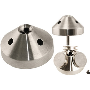 EM-Tec P3/45 multi pin stub holder 45° for 3 pin stubs, Ø25x14mm, pin