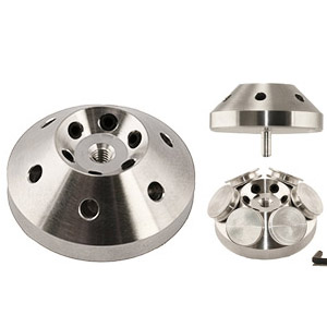 EM-Tec P6/45 multi pin stub holder 45° for 6 pin stubs, Ø35x14mm, pin