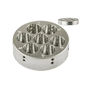 EM-Tec J7 multi stub holder for 7 x Ø12.2mm JEOL stubs, Ø50.0x15mm, M4