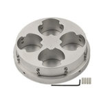 EM-Tec R4 top reference holder for 4x Ø30mm/1-1/4 inch metallographic mounts, Ø14mm JEOL stub