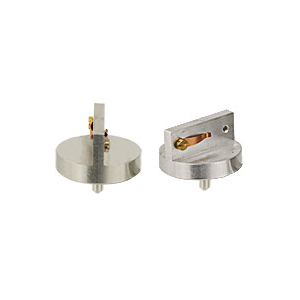 EM-Tec S-Clip sample holder with 2xS-Clips 45°/90° on Ø25.4mm Zeiss pin stub